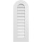 Ekena Millwork Round Top Surface Mount PVC Gable Vent: Non-Functional, w/ 3-1/2"W x 1"P Standard Frame, 14"W x 38"H GVPRT14X3801SN - alternate 1